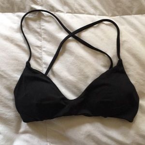 RVCA Black Cross-back Bikini Top